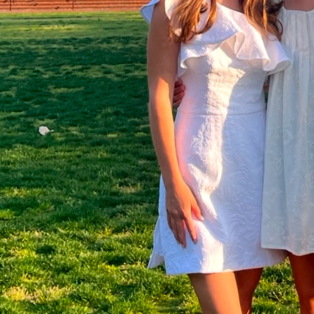 Lilly Pulitzer White One Shoulder Sundress